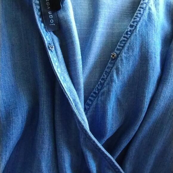 Joan Vass New York Tencel Lyocell Sleeveless Jumpsuit Size M - Blue - Minimalist - Picture 6 of 11